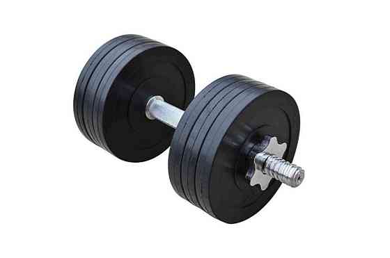 Гантель обгумована набірна Одна на 16 кг Гантелі, гирі, штанги та диски металеві Київ