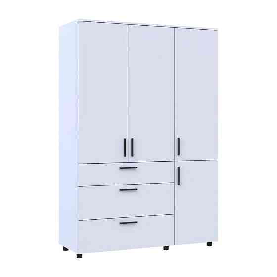 Шафа для одягу Doros Торн Білий 3 ДСП/3Ш (штанга) 135х51.6х200 (DRS-012057) Львів