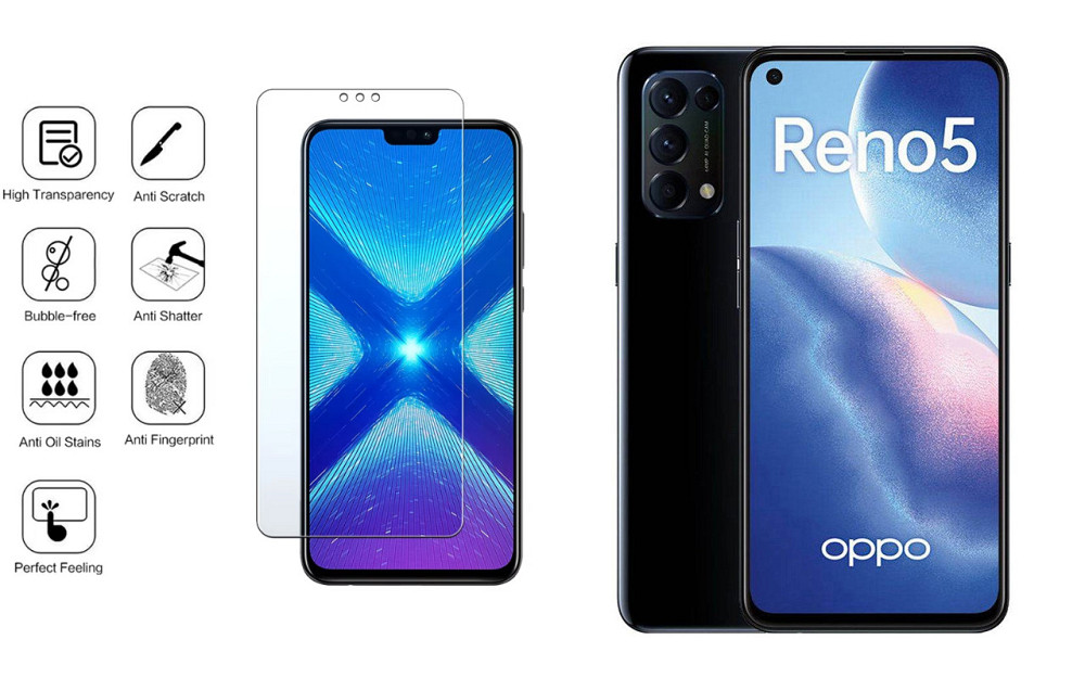 Защитное стекло NeoGlass для Oppo Reno 5 – ультрапрозрачное и устойчивое Киев - изображение 4