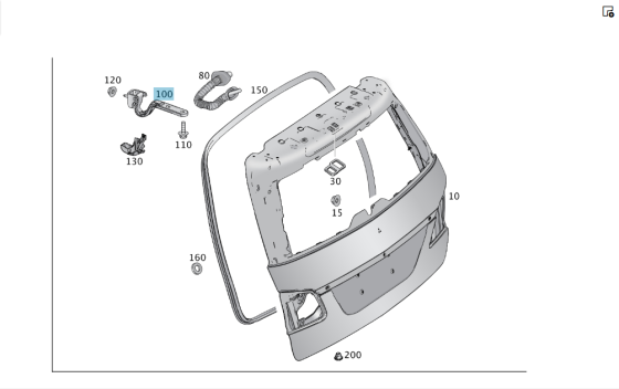 Mercedes-Benz  A1667403100 Петля дверей багажника ліва ML/GLE W166 GL/GLS X166 Одеса