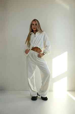 Женский трендовый базовый спортивный костюм двойка трехнить петля Одесса