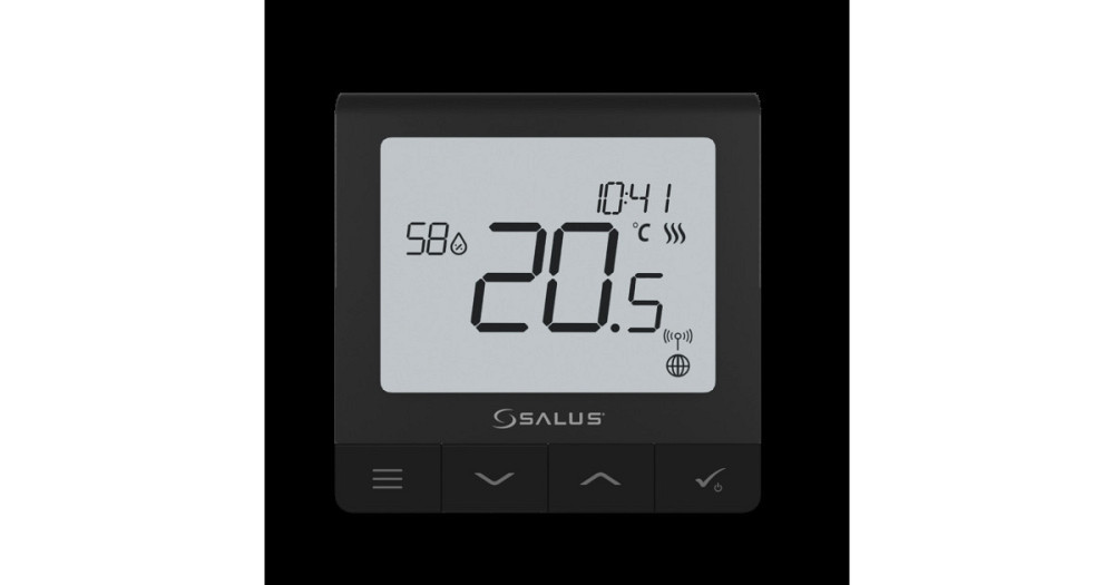 SALUS SQ610B Универсальный беспроводной термостат QUANTUM, питание 230В (черный) Киев - изображение 1