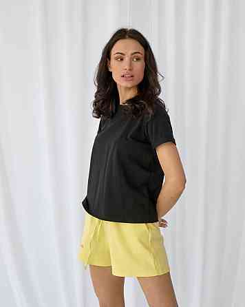 Базова футболка жіноча однотонна Чорний M Харків