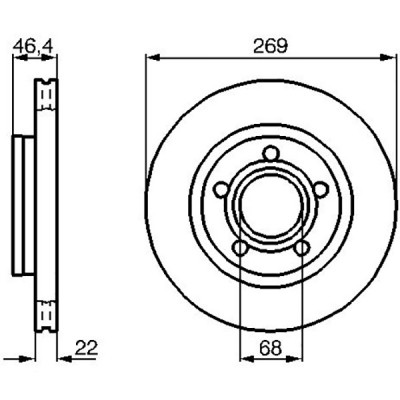 Гальмівний диск Bosch 0 986 478 574 Вінниця - фото 3