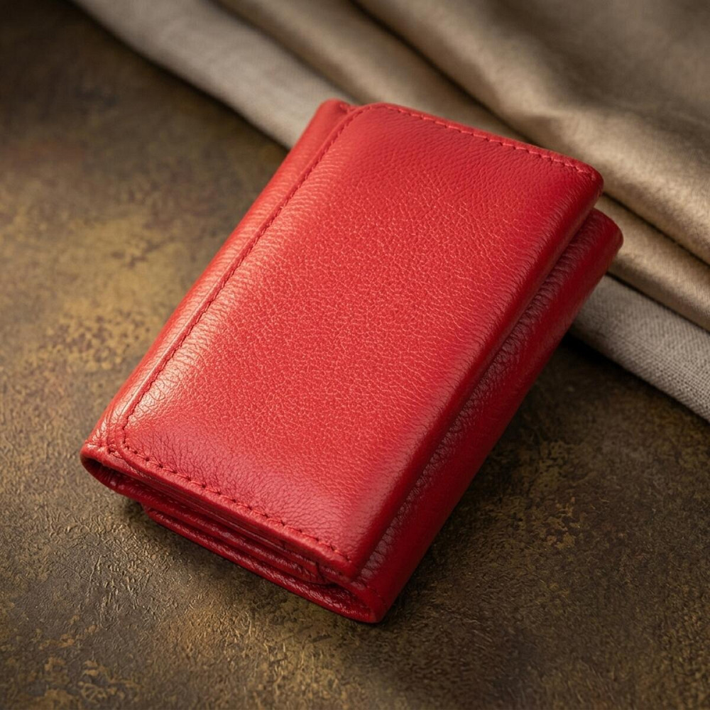 Женское портмоне с монетницей из натуральной кожи ST Leather 22727 Красный Киев - изображение 14