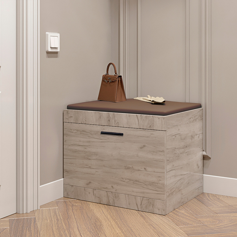 Тумба для обуви Эверест Соната ТО-600 60х38х45 дуб крафт белый (DTM-2723) Львов - изображение 1