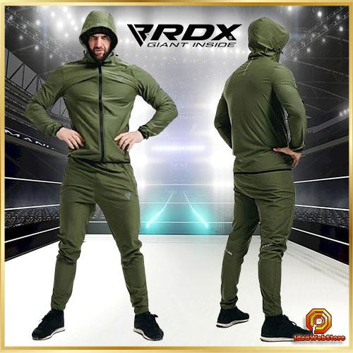 Костюм для похудения RDX с капюшоном мужской термокостюм сауна эффект потоотделения фитнес тренировочный 2XL Киев - изображение 1