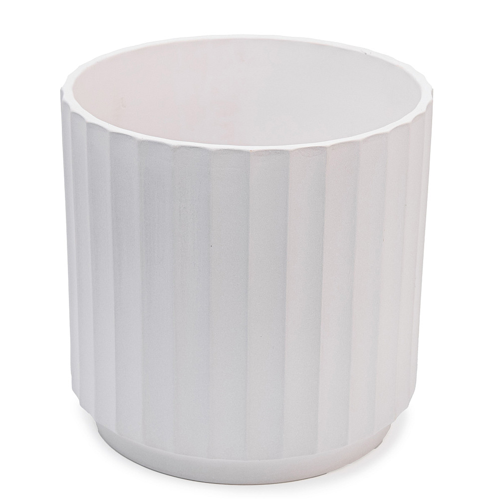 elemi Кашпо для квітів керамічне elemi "Грань" (білий) 20.5" круглий 4,2 л Коломыя - изображение 5