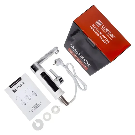 Проточный кран водонагреватель WEZER SDR-H11T белый/хром Киев