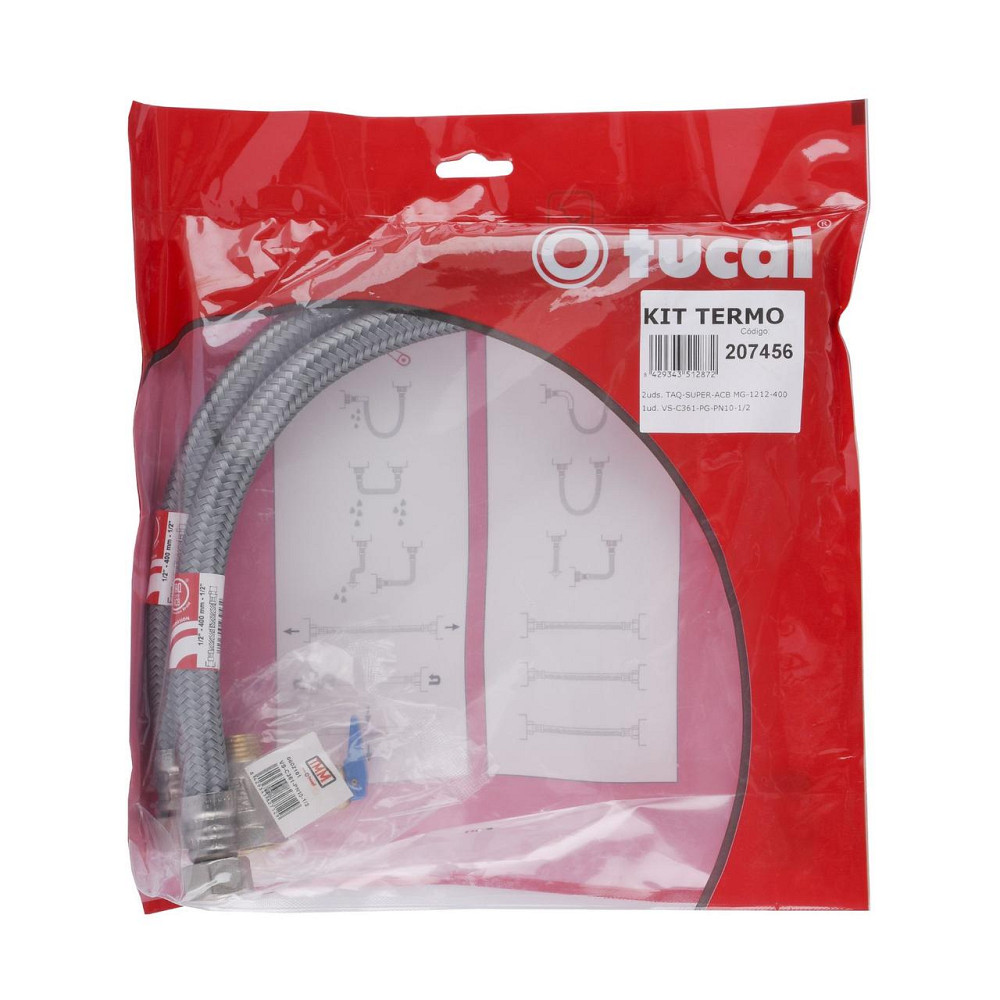 Набор для бойлера (2 TAQ SUPER ACB MG 1/2″ 0,4м + Клапан подрывной с флажком) TUCAI 207456 (000023279) Киев - изображение 1