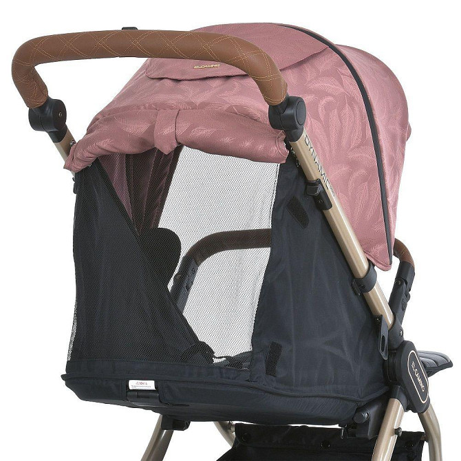 Коляска дитяча EL CAMINO DYNAMIC PRO Special Pink прогулянкова з чохлом та дощовиком Рожева з пір'ячками (ME 1053G-2) Чернігів - фото 8