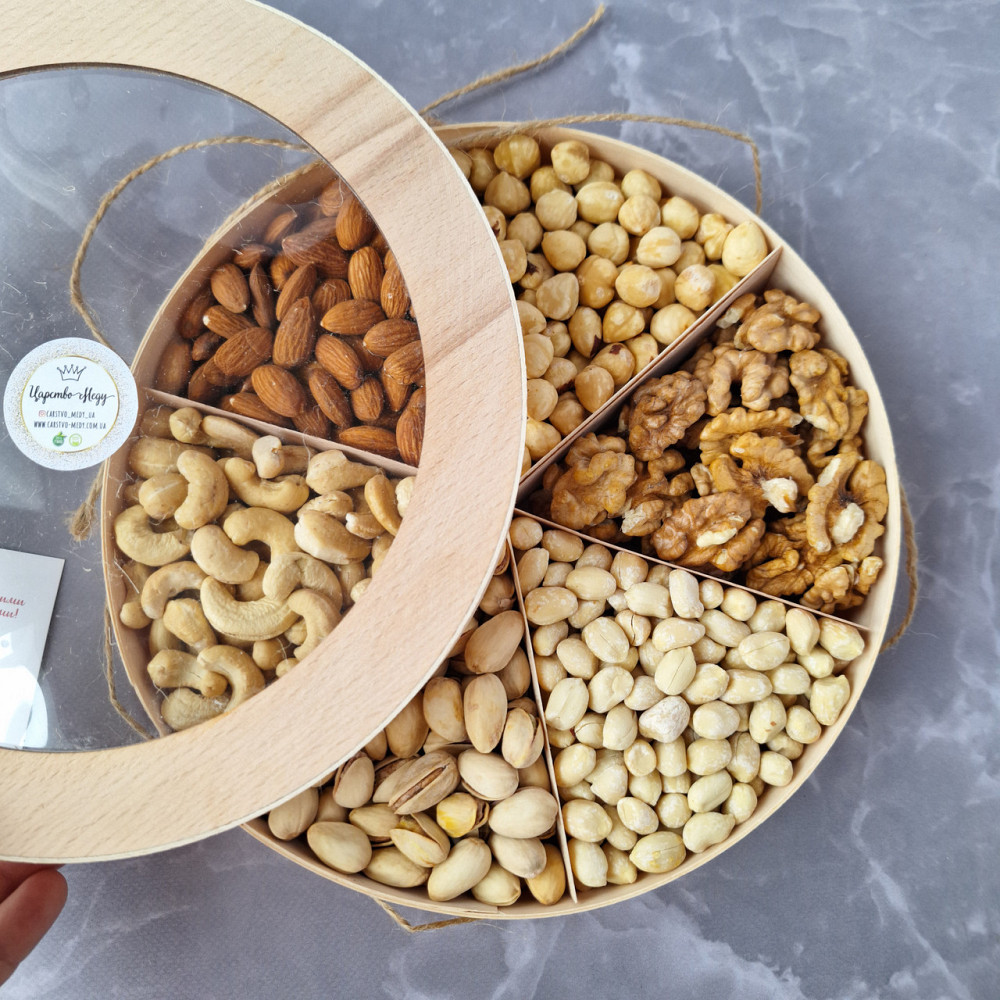 Подарунковий набір горіхів у шпоновій коробочці 700 г. Одеса - фото 5