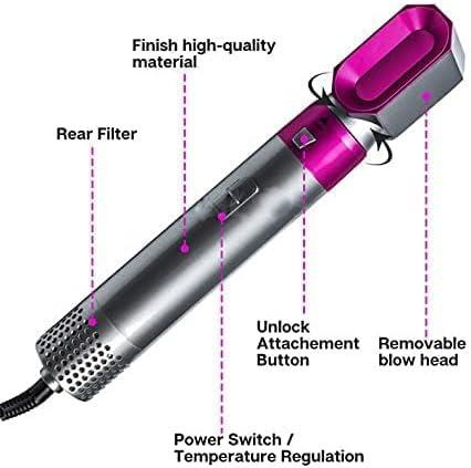 Фен стайлер для волосся Volumizer 5в1 YX-818, стайлер для укладання, випрямлення, завивки, сушіння ф Київ - фото 4