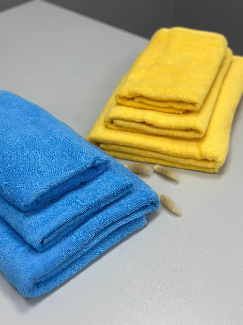 Рушник однотонний Ideal Textile 50х90 см 400 г/м2 блакитний (56860993) Чернівці - фото 10