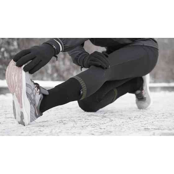 Носки водонепроницаемые Dexshell Thermlite, pp М, с зеленой полоской Ровно