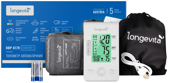 Автоматичний тонометр Longevita DBP-6179 (6900284) Київ