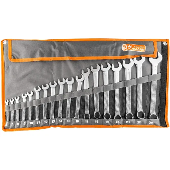Набір ключів ріжково-накидних Richmann 18 шт. 6-24 мм в чохлі (C8343) Коломия