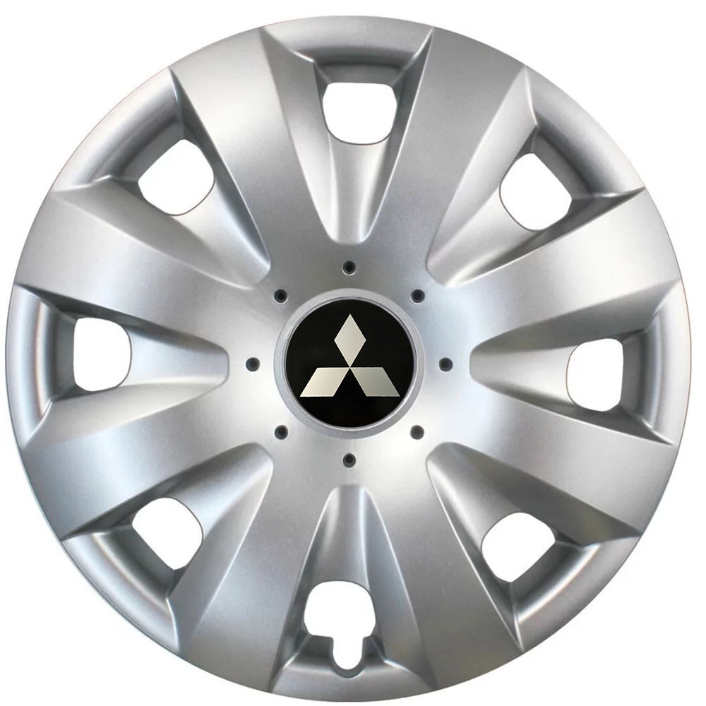 Автомобильные модельные колпаки R15 Mitsubishi 321 4шт, SJS, серебряные Киев - изображение 1