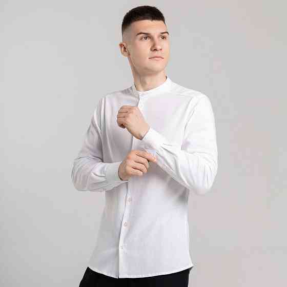 Мужская рубашка белая с длинным рукавом Pobedov Orion Киев