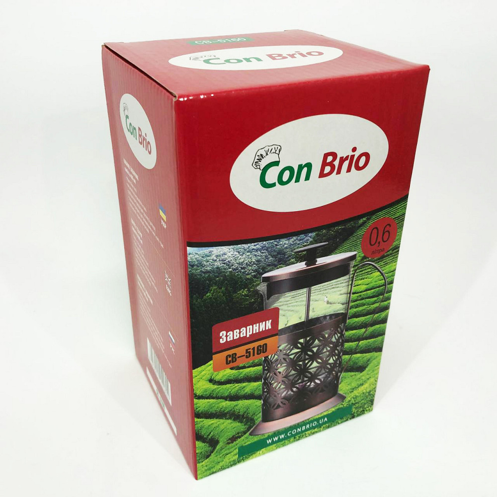 Френчпресс для кофе Con Brio CB-5160 600мл, Френч-пресс для заваривания кофе Заварники чая и VM-23 Львов - изображение 6