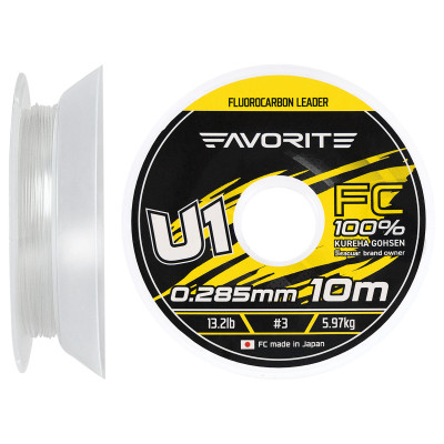 Флюорокарбон Favorite U1 FC 10m 3.0/0.285mm 13.2lb/5.97kg (1693.11.81) Винница - изображение 1