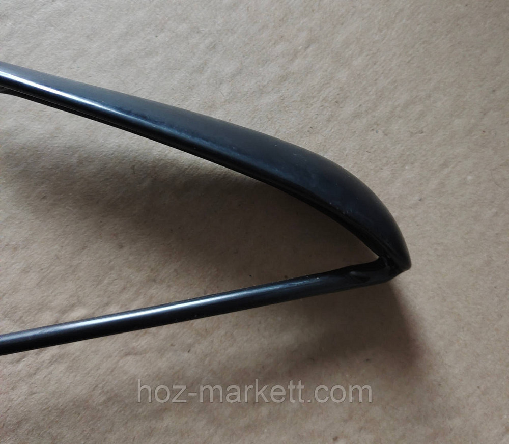 Вішалки плічка, тремпіль металевий у силіконі з хромованим гачком із перекладиною широкий 43 см Харків - фото 6