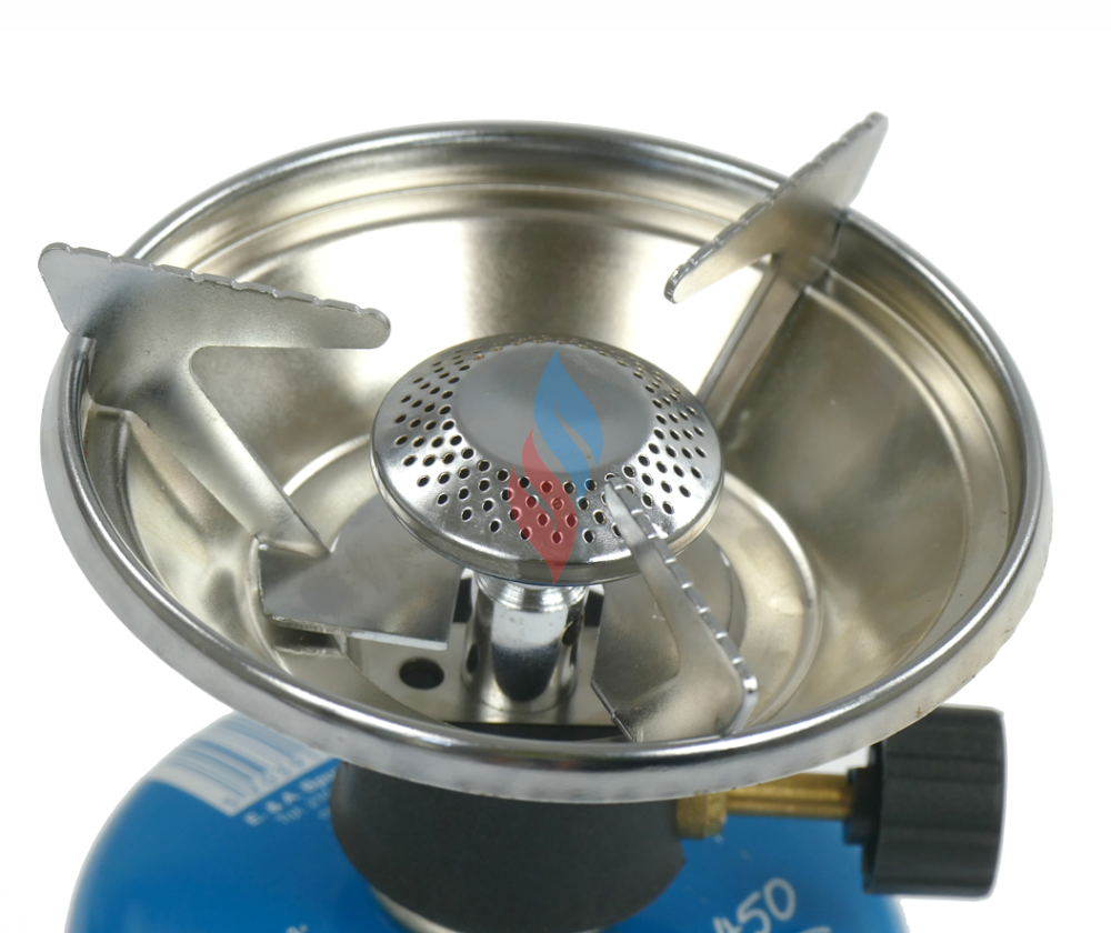 Газовий туристичний примус 12 см 3 ребра на гвинтовий балон 7/16" дюйма. Без балона. Київ - фото 1