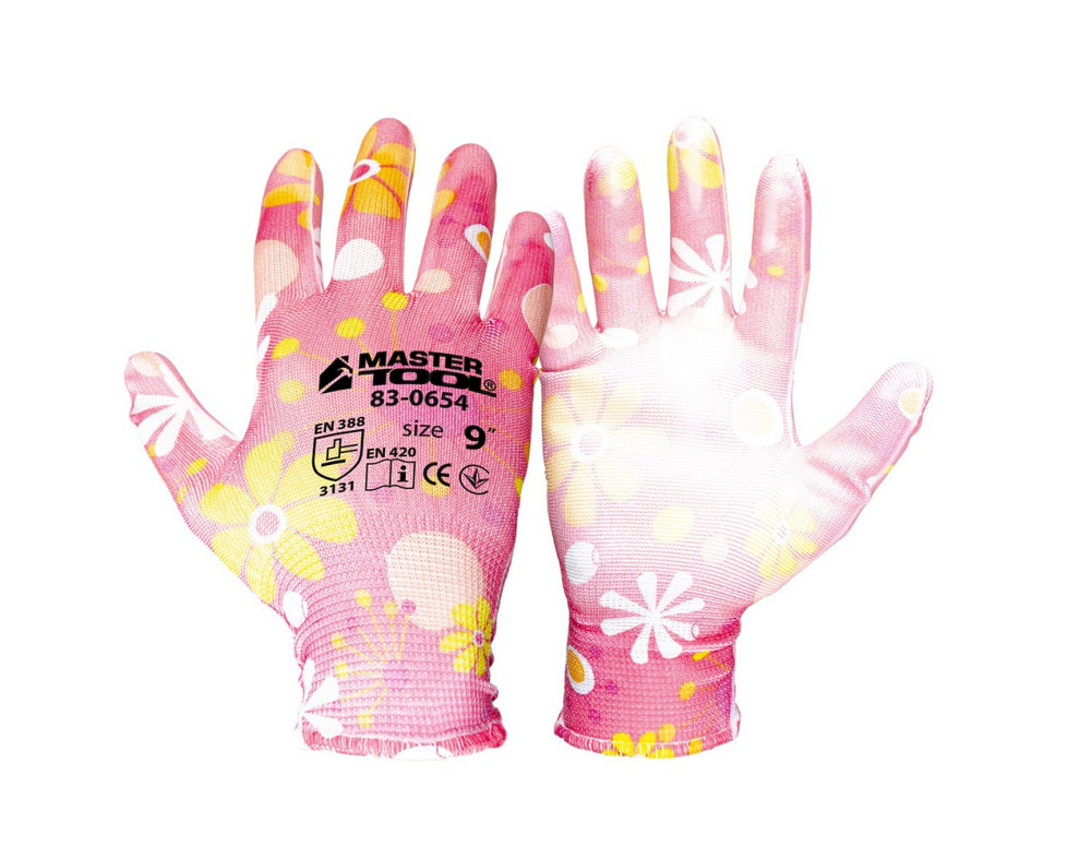 MASTERTOOL Рукавички безшовні трикотажні MASTERTOOL "Айстра" з поліуретановим покриттям долоні Коломия - фото 1
