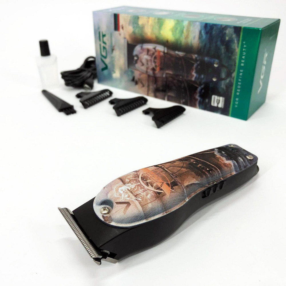 Парикмахерская машинка аккумуляторная профессиональная VGR, Водонепроницаемый триммер для стрижки JB-56 Львов - изображение 10