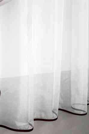 Кухонний комплект VR-Textil № 038к шторки і тюль бордовий з білим 280х170 см (50-032) Київ