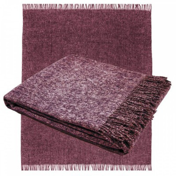 Плед мериносовий 140×200 меланж бордовий Київ - фото 1