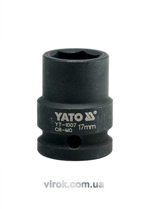 Головка торцева ударна 6-гранна YATO : квадрат 1/2", М= 17 мм, L= 39 мм [40/160] Одеса - фото 1