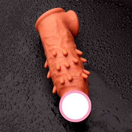 Насадка на пенис с фиксацией мошонки и шипами Toyfa XLover - Телесный Винница