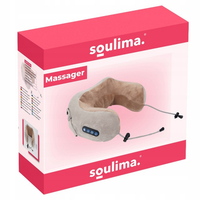 Массажная подушка для шеи с подогревом 3 функции Soulima (19554) USB Нововолынск - изображение 8