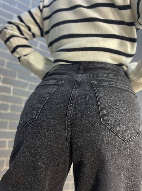 Джинсы женские Jeandia 71-4133 skater утепленные на байке широкие бананы черные, черный, 38, 38, 82 см, 112 см Киев - изображение 10