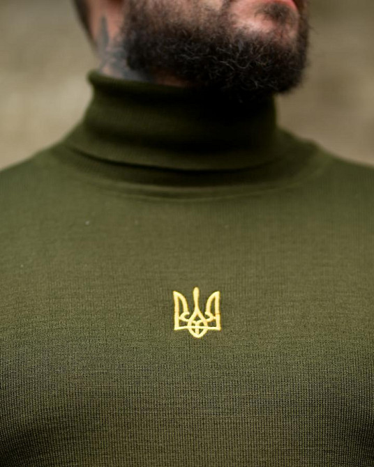 Мужской Гольф вязаный Patriot oliva ПП8184 Одесса - изображение 5