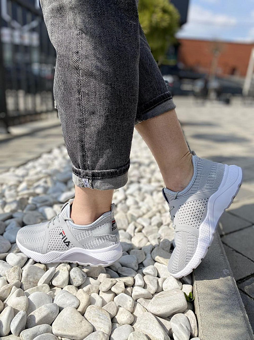 IDEAL Кросівки жіночі IDEAL 220 сірі (весна-осінь, текстиль + сітка) (2474) Коломия - фото 7