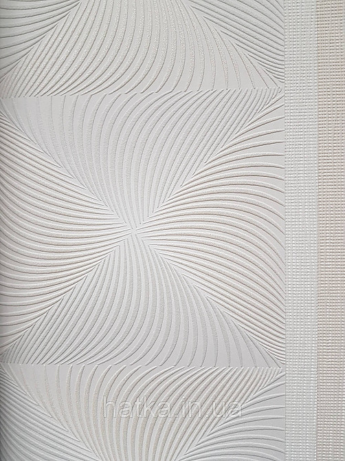 Шпалери вінілові на флізеліні Sintra Simmetria геометрія фігури ромби смуги 3д сірі золотисті 524701 Київ - фото 3