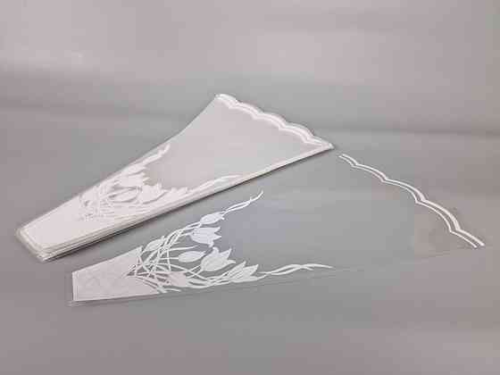 Упаковка конус под цветы h50/ 6низ/29верх узор(100 шт) 155 (1) (100 шт) Харьков