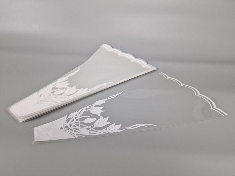 Упаковка конус под цветы h50/ 6низ/29верх узор(100 шт) 155 (1) (100 шт) Харьков - изображение 1