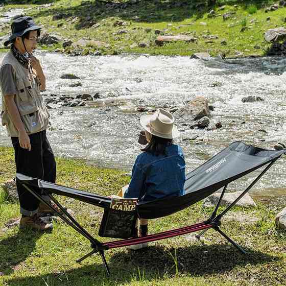 Гамак розкладний одномісний Naturehike Outdoor Folding Hammock NH20JJ011, 300D Oxford, чорний Київ