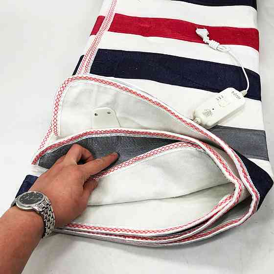 Электропростынь 150х120 см теплая электро простыня одеяло с подогревом полоска RH-81 Львов