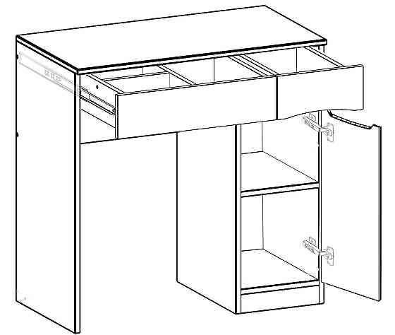 Трюмо Дельта, Дуб Сонома, 850/450/850 Львов