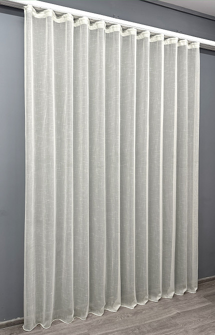 Тюль VR-Textil 876т Лен Бежевый 350х270 см (43-191) Киев - изображение 3