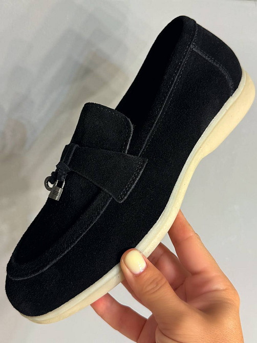 Туфли женские Hengji 336-1 замшевые лоферы с фурнитурой черные, 41, 26 см Киев - изображение 12