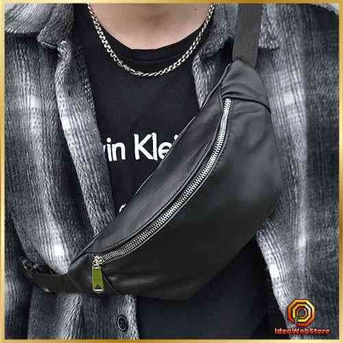 Мужская кожаная бананка, кожаная сумка бананка через плечо, мужская кожаная бананка на пояс Киев