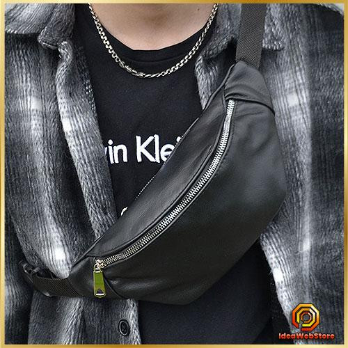 Мужская кожаная бананка, кожаная сумка бананка через плечо, мужская кожаная бананка на пояс Киев - изображение 1