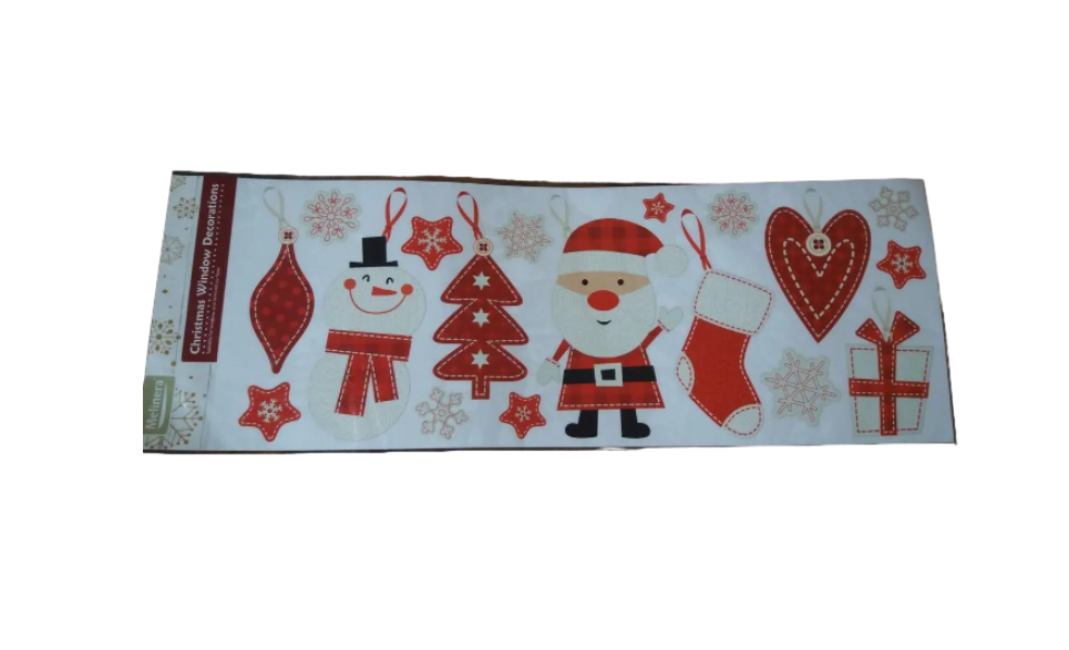 Новий рік наклейки силікон Melinera 21 на 55 см різнобарвний Київ - фото 1