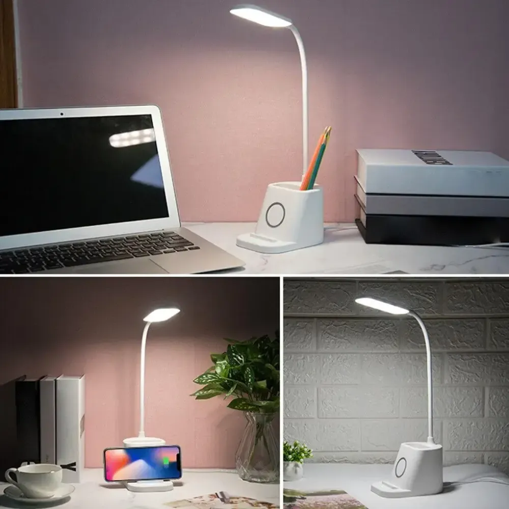 Digital Розовая Аккумуляторная Настольная LED лампа Bionic Desk Lamp c USB выходом, органайзеро Київ - фото 8
