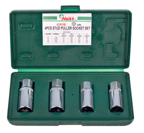 Комплект шпильковертів 6-12мм, 4предм.(4391M) HANS Вінниця - фото 1